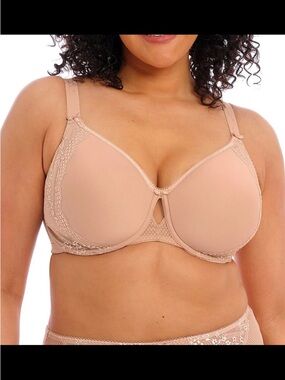 Elomi Charley Smooth Full-Coverage Nude Underwire Bra Sz 38J